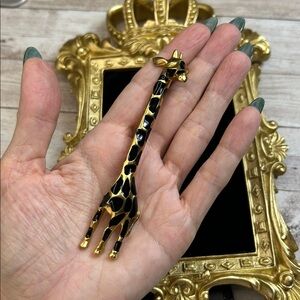 Vintage Carolee Gold and Black Giraffe Brooch